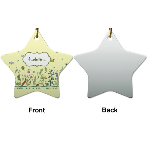 Nature Inspired Ceramic Flat Ornament - Star Front & Back (APPROVAL)