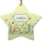Nature Inspired Ceramic Flat Ornament - Star (Front)