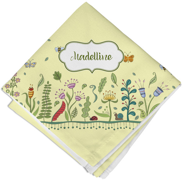 Custom Nature Inspired Cloth Cocktail Napkin - Single w/ Name or Text