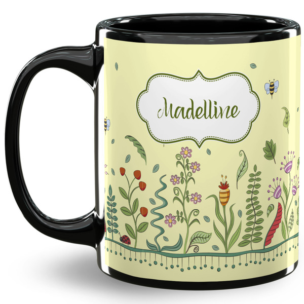 Custom Nature Inspired 11 Oz Coffee Mug - Black (Personalized)