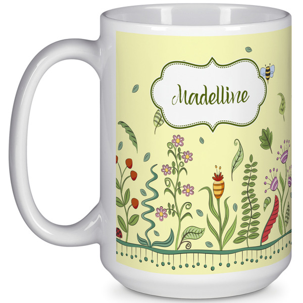 Custom Nature Inspired 15 Oz Coffee Mug - White (Personalized)