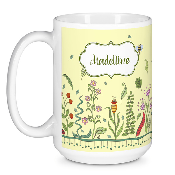 Nature Inspired Coffee Mug - 15 oz - White