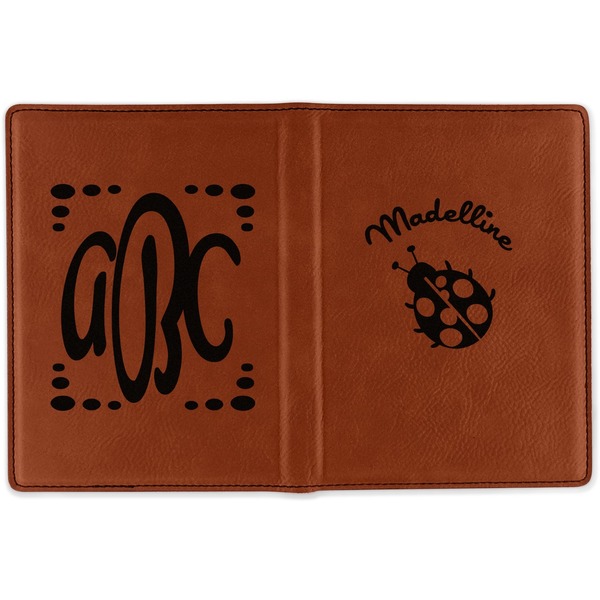 Nature Inspired Cognac Leather Passport Holder Outside Double Sided - Apvl