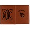 Nature Inspired Cognac Leather Passport Holder Outside Double Sided - Apvl