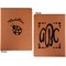 Nature Inspired Cognac Leatherette Portfolios with Notepad - Small - Double Sided- Apvl