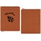Nature Inspired Cognac Leatherette Zipper Portfolios with Notepad - Single Sided - Apvl