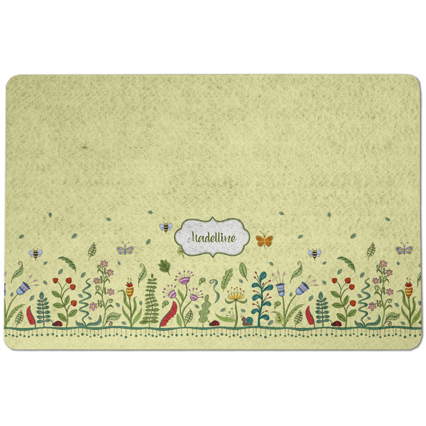 Custom Nature Inspired Dog Food Mat w/ Name or Text