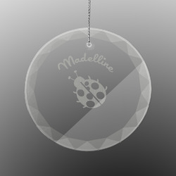 Nature Inspired Engraved Glass Ornament - Round (Personalized)