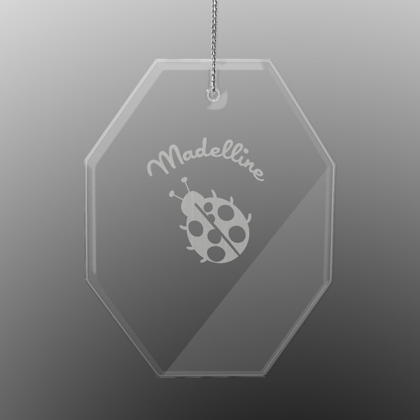 Custom Nature Inspired Engraved Glass Ornament - Octagon (Personalized)