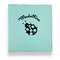 Nature Inspired Leather Binders - 1" - Teal - Front View