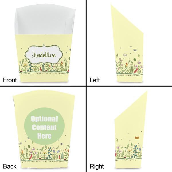 Nature Inspired French Fry Favor Box - Front & Back View