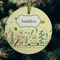 Nature Inspired Frosted Glass Ornament - Round (Lifestyle)