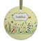 Nature Inspired Frosted Glass Ornament - Round