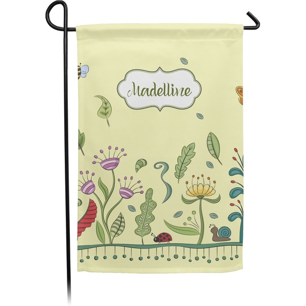 Custom Nature Inspired Small Garden Flag - Double Sided w/ Name or Text