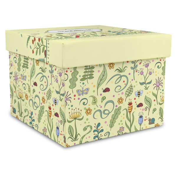 Custom Nature Inspired Gift Box with Lid - Canvas Wrapped - X-Large (Personalized)