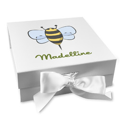 Nature Inspired Gift Box with Magnetic Lid - White (Personalized)