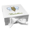 Nature Inspired Gift Boxes with Magnetic Lid - White - Front