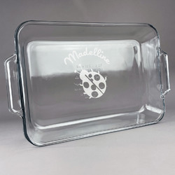 Nature Inspired Glass Baking Dish with Truefit Lid - 13in x 9in (Personalized)