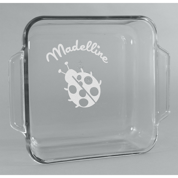 Custom Nature Inspired Glass Cake Dish - 8in x 8in (Personalized)