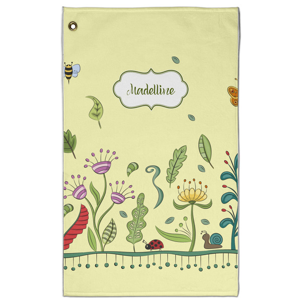 Custom Nature Inspired Golf Towel - Poly-Cotton Blend w/ Name or Text