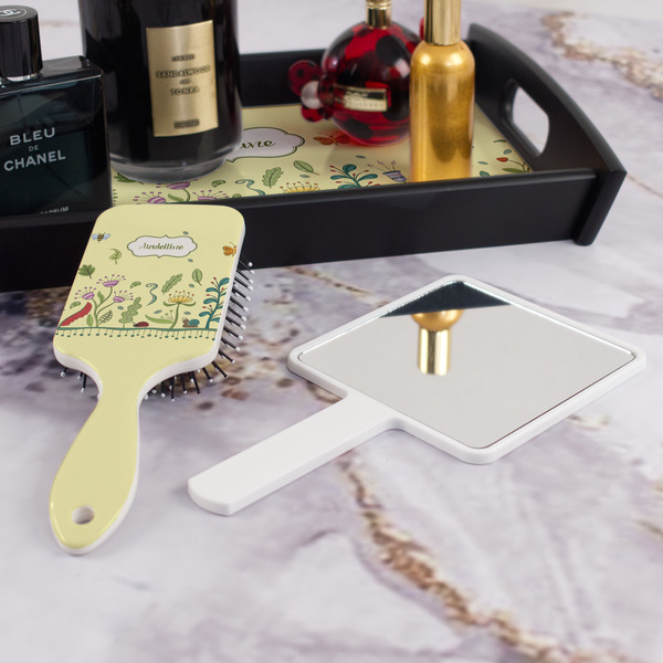 Nature Inspired Hair Brush - With Hand Mirror