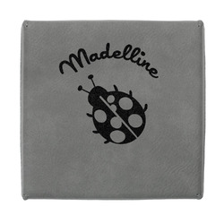 Nature Inspired Jewelry Gift Box - Engraved Leather Lid (Personalized)