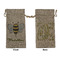 Nature Inspired Large Burlap Gift Bags - Front & Back