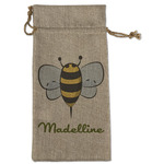 Nature Inspired Large Burlap Gift Bag - Front (Personalized)