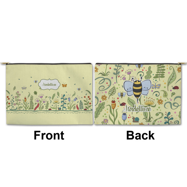 Nature Inspired Large Zipper Pouch Approval (Front and Back)