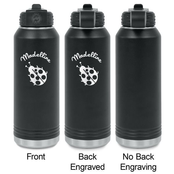 Nature Inspired Laser Engraved Water Bottles - 2 Styles - Front & Back View