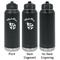 Nature Inspired Laser Engraved Water Bottles - 2 Styles - Front & Back View