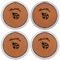 Nature Inspired Leather Coaster Set of 4