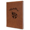 Nature Inspired Leather Sketchbook - Large - Double Sided - Angled View
