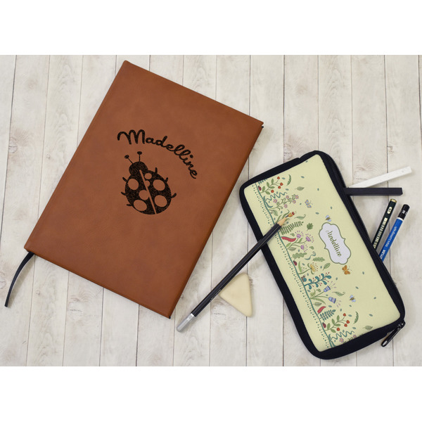 Nature Inspired Leather Sketchbook - Small - Double Sided - In Context
