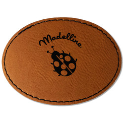 Nature Inspired Faux Leather Iron On Patch - Oval (Personalized)
