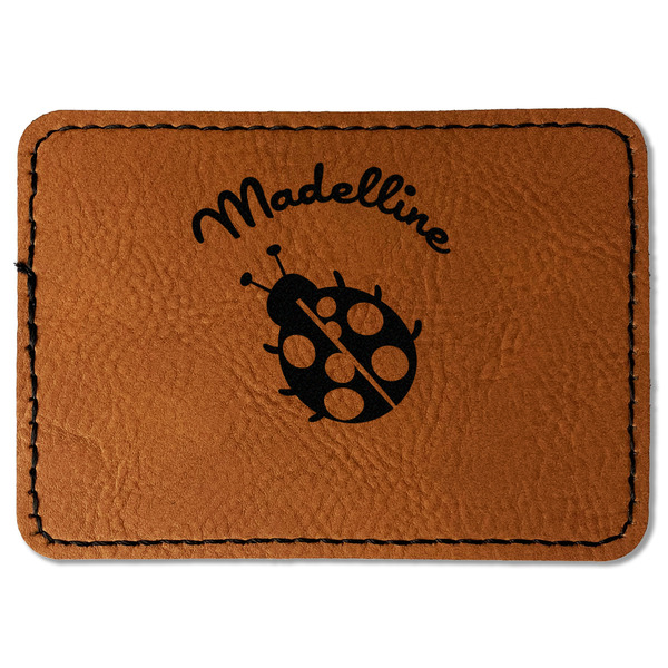 Custom Nature Inspired Faux Leather Iron On Patch - Rectangle (Personalized)