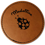 Nature Inspired Faux Leather Iron On Patch - Round (Personalized)