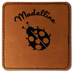 Nature Inspired Faux Leather Iron On Patch - Square (Personalized)