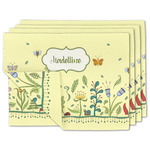 Nature Inspired Double-Sided Linen Placemat - Set of 4 w/ Name or Text