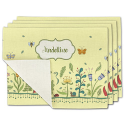 Nature Inspired Single-Sided Linen Placemat - Set of 4 w/ Name or Text