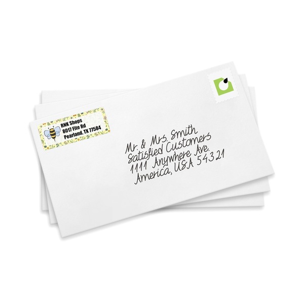 Nature Inspired Mailing Label on Envelopes