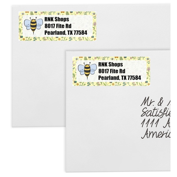 Nature Inspired Mailing Labels - Double Stack Close Up
