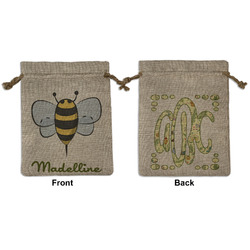 Nature Inspired Medium Burlap Gift Bag - Front & Back (Personalized)