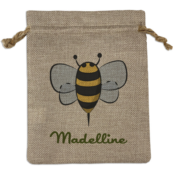 Custom Nature Inspired Medium Burlap Gift Bag - Front (Personalized)