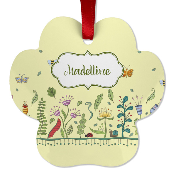 Nature Inspired Metal Paw Ornament - Front