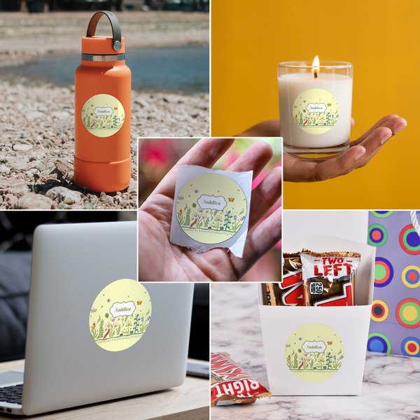 Nature Inspired Multipurpose Round Labels - In Context