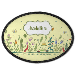 Nature Inspired Iron On Oval Patch w/ Name or Text