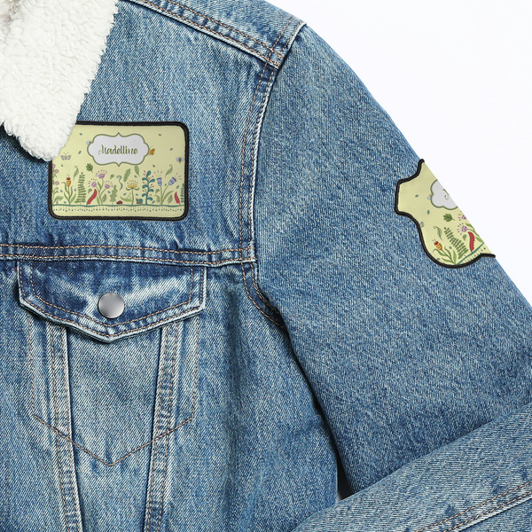 Nature Inspired Patches Lifestyle Jean Jacket Detail