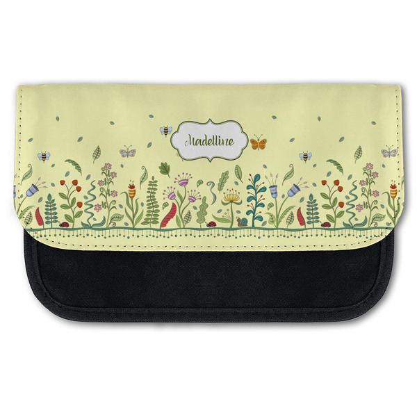 Custom Nature Inspired Canvas Pencil Case w/ Name or Text