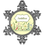Nature Inspired Vintage Snowflake Ornament (Personalized)